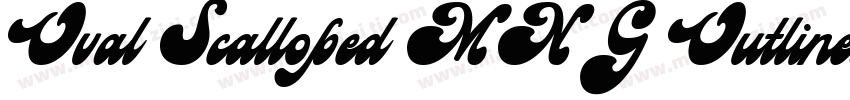 Oval Scalloped MNG Outlined字体转换